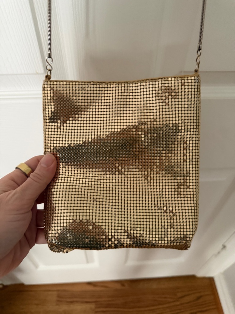 Gold Sequined Crossbody Bag - Women vintage Valerie Stevens
